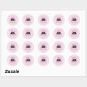 Halloween baby Brouwen baby shower Dank u roze Ronde Sticker (Vel)