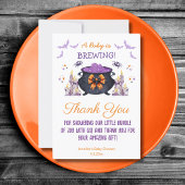 Halloween baby brouwen baby shower schattig bedankkaart