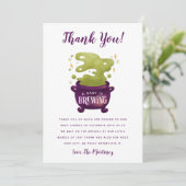 Halloween Baby brouwt Cauldron Baby shower Bedankkaart (Staand voorkant)