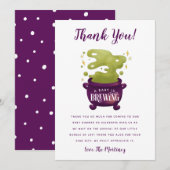 Halloween Baby brouwt Cauldron Baby shower Bedankkaart (Voorkant / Achterkant)