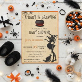 Halloween Baby Brouwt Heksen Baby Shower Herfst Kaart