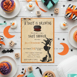 Halloween Baby Brouwt Heksen Oktober Briefkaart