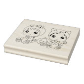 Halloween Baby Cat Dragon Kostuum Kleurplaat Rubberstempel (Stempel)