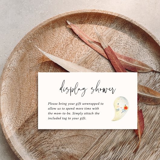 Halloween Baby Display Shower Enclosure Card Informatiekaartje