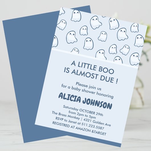 Halloween baby douche uitnodigingen klein boek