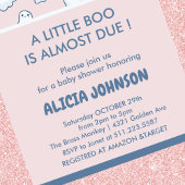 Halloween baby douche uitnodigingen klein boek roz