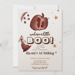 Halloween baby eerste verjaardag kaart