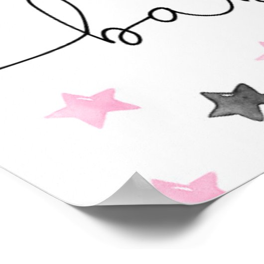 Halloween baby girl baby shower welkomstteken poster (Hoek)