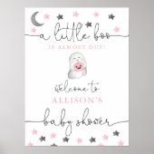 Halloween baby girl baby shower welkomstteken poster (Voorkant)