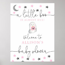 Halloween baby girl baby shower welkomstteken poster