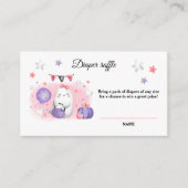 Halloween Baby Girl Shower Diaper Raffle Kaart (Voorkant)