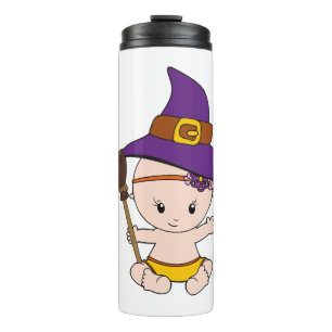 Halloween Baby heks grappig cadeau zwangere vrouwe Thermosbeker