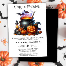 Halloween Baby Is Brewing Baby Shower
