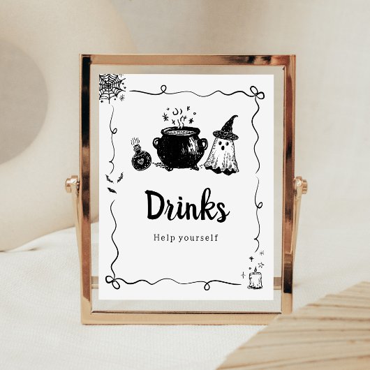 Halloween Baby is Brewing Dranken Bord Poster