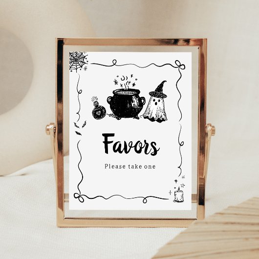 Halloween Baby is Brewing Favoren Bord Poster
