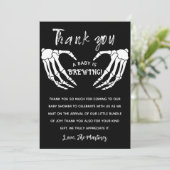 Halloween Baby Is Brewing Heksenketel Dankkaart Kaart (Staand voorkant)