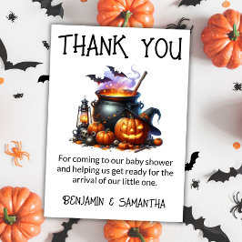 Halloween Baby is Brewing Shower Dank u kaart