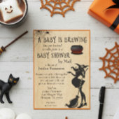 Halloween Baby is Brewing Shower per Mail Witch Kaart