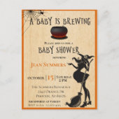 Halloween Baby is Brewing Witch Oktober Briefkaart (Voorkant)