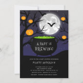 Halloween Baby is het brouwen van Baby shower Kaart (Voorkant)