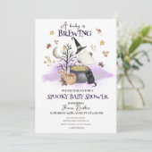Halloween Baby is het brouwen van Baby shower Kaart (Staand voorkant)