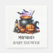 Halloween Baby is het brouwen van Baby shower Servet (Voorkant)