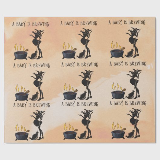Halloween Baby is het brouwen van heksendouche Sin Cadeaupapier (Vlak)