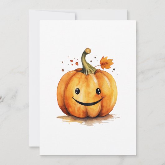 Halloween Baby Jongen Douche Pompoen Kaart (Achterkant)