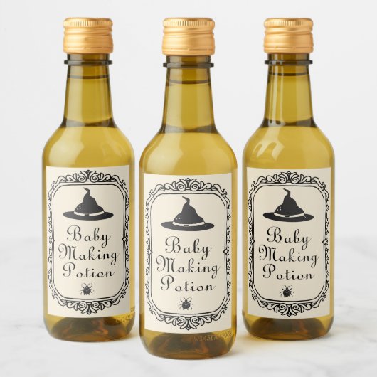 Halloween Baby Making Potion Drinken Grappig Spook Wijn Etiket (Flessen)