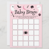 Halloween Baby Meisje Douche Baby Bingo Game Kaart (Voorkant)