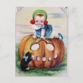  Halloween Baby op pompoen Briefkaart (Voorkant)