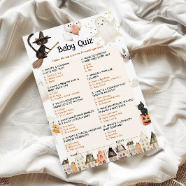 Halloween Baby Quiz Baby shower Spel