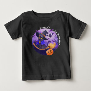 Halloween Baby Schattige Kat Heks Gepersonaliseerd