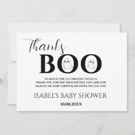 Halloween Baby Shower A Little Boo Thank You Card Bedankkaart
