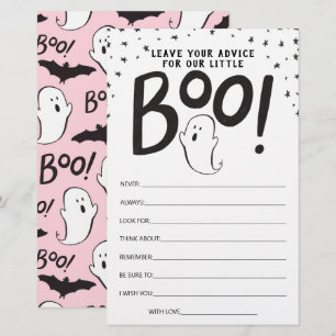 Halloween Baby shower Advice Card