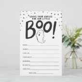 Halloween Baby shower Advice Card (Staand voorkant)