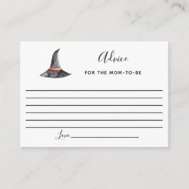 Halloween Baby shower Advice Witch's Pet schattige Advieskaart