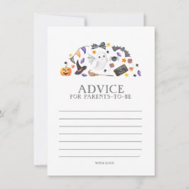 Halloween Baby Shower, Advies voor Aankomende Oude Notitiekaartje