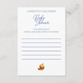 Halloween Baby shower Advies Vul formulier in Informatiekaartje (Voorkant)