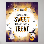 Halloween Baby shower Babies zijn Sweet Sign Poster (Voorkant)