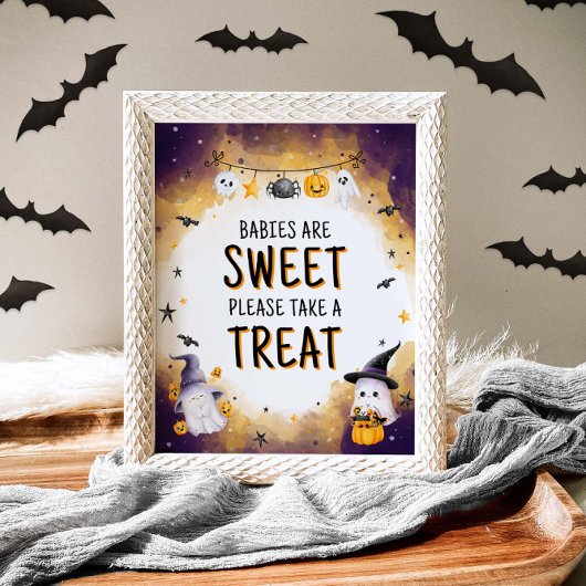 Halloween Baby shower Babies zijn Sweet Sign Poster