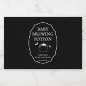 Halloween Baby Shower Baby Brewing Potion Likeurfles Etiket (Enkel label)