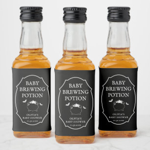 Halloween Baby Shower Baby Brouw Potion Likeurfles Etiket