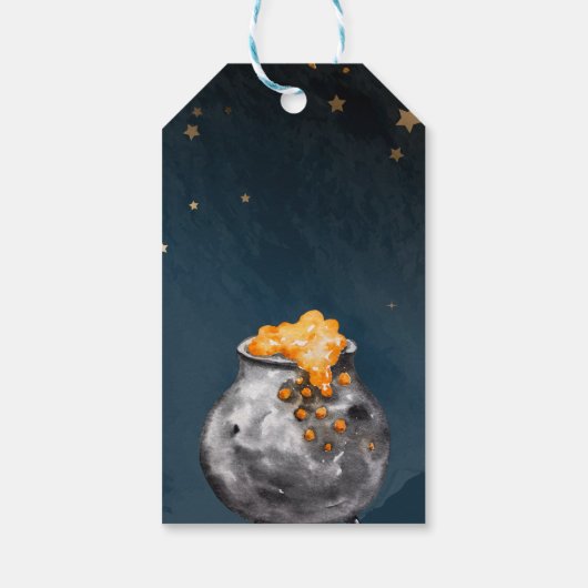 Halloween baby shower baby brouwt gunst cadeaulabel (Achterkant)