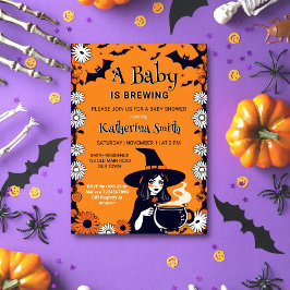 Halloween baby shower baby brouwt kaart