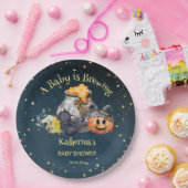 Halloween baby shower baby brouwt papieren bordje (Feest)