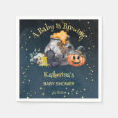 Halloween baby shower baby brouwt servet (Voorkant)