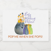 Halloween Baby shower Baby Making Potion Favor Sparkling Wijnetiket (Enkel label)