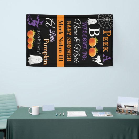 Halloween Baby shower Banner (Beurs)