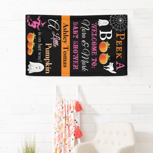 Halloween Baby shower Banner (Insitu)